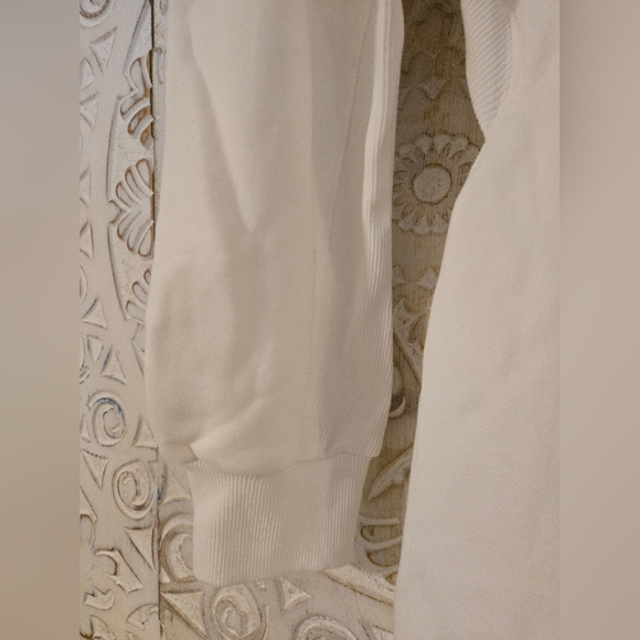 Lg sweatshirt dress  open back design, loose fit on top part ribbed round NWT - Picture 6 of 7